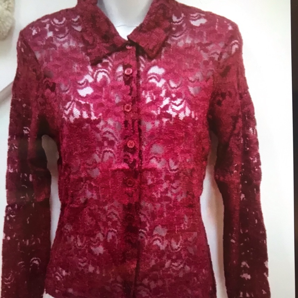 RoxyWear by Roxanne Heptner Button Top L, NEW TAGS